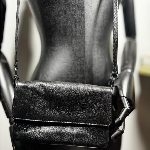 Elk InnSet Black Small Cow Leather Crossbody Adjustable Bag - Picture 8 of 11